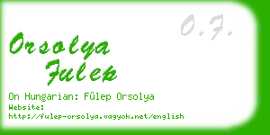 orsolya fulep business card
