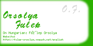 orsolya fulep business card